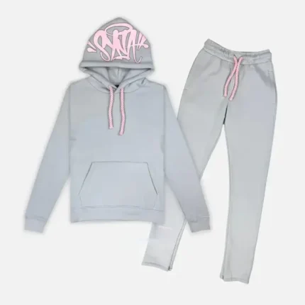 SYNAWORLD SYNA LOGO TRACKSUIT GREY PINK 5